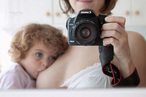 practise breastfeeding in front of mirror